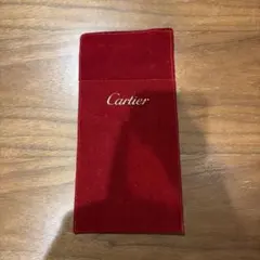 Cartier カルティエ ベロア調 巾着袋 レッド　時計袋のサムネイル