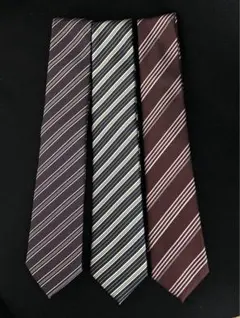 オンリー　HOME WASH ウォッシャブル レジメンタルネクタイ　３本セット