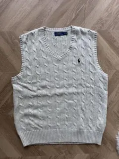 Polo Ralph Lauren ケーブルニットベスト グレー Mのサムネイル