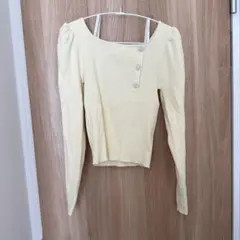 美品　マーキュリーデュオ　イエローニット
