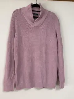 極美品ナノユニバース nano BASE ワッフル編み ショールカラー ニット