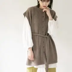 LOWRYS FARM シャツライクニットベスト 893379