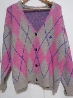 BEVERLY HILLS POLO CLUB アーガイルカーディガン M