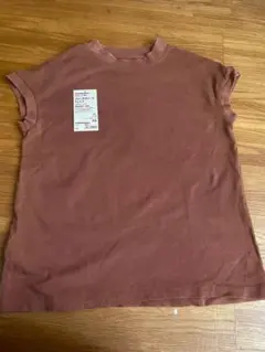 無印良品　フレンチスリーブTシャツ　レンガ　XS