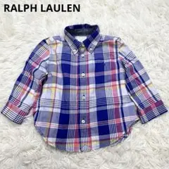Ralph Lauren ラルフローレン　チェック柄 長袖シャツ 　12M　70