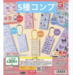 ボンボンドロップシール ガチャガチャ サンリオキャラクター コンプリート　5種