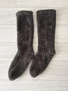 無印良品 ボアフリース ルームソックス ロング 足なり
