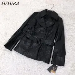 未使用タグ付き FUTURA フューチュラ ラム レザージャケット 黒 XL