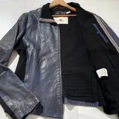 【希少/入手困難】アルマーニジーンズ　シングルライダース レザー ダメージ加工 ARMANI アルマーニジーンズ レザージャケット ライダース - メルカリ