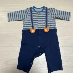 ホットビスケッツ　ロンパース・カバーオール ブルー✖️グレー