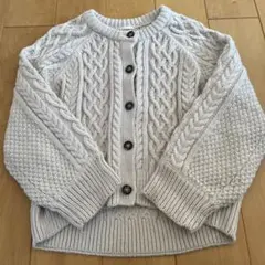 gu ケーブルニット　カーディガン　Xアイボリー　ベージュ