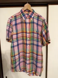 Ralph Lauren チェック柄 リネンシャツ 半袖 Mのサムネイル