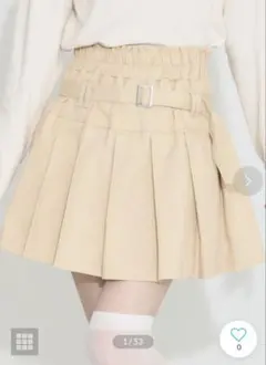earth music&ecology ベージュ ミニスカート プリーツのサムネイル