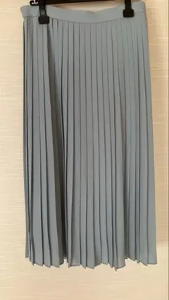 ユニクロ　ライトグリーンプリーツスカート ゴムウエスト　XL