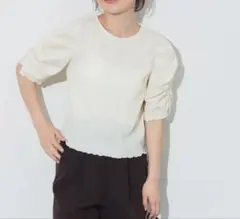 coca シボシャーリングトップス アイボリー M
