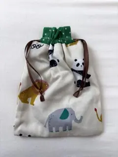【ハンドメイド】巾着袋　動物柄