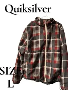 Quiksilver チェック柄 ナイロンジャケット L - メルカリ