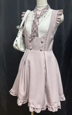LIZ LISA フリルワンピース リボン付き パステルピンクのサムネイル