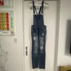 （新品）GYDA ダメージデニムオーバーオール