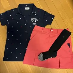adidas ゴルフウェアセット M ネイビー・ピンク