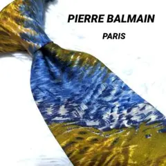 ピエールバルマン ネクタイ シルク 抽象柄 風景画 和風