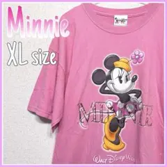 ディズニー　ミニー　ミニーマウス　ピンク　Tシャツ レア　ビッグT XLサイズ