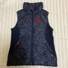 ネイビー フード付き ダウンベスト