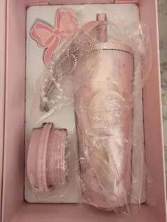 中国スターバックス　ステンレスタンブラー　ラインストーン　バレンタイン　チャーム