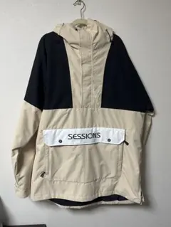 SESSIONS スノーボードジャケット ベージュ/黒