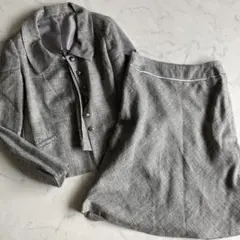 サイズＬ大きめ【美品】コムサイズム　グレーセレモニースーツ　入学式卒業式