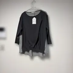新品SHOO・LA・RUE カットソー グレー×ストライプFのサムネイル