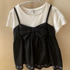 any FAM リボンキャミ付きTシャツ　150センチ
