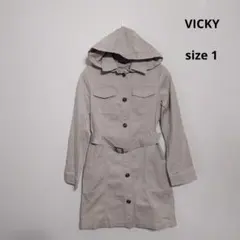 VICKY フード付きトレンチコート スプリングコート 1のサムネイル