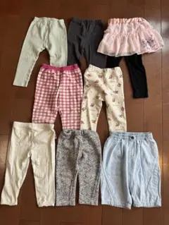 キッズベビーレギンス90サイズまとめ売り 8点セット保育園着　女の子