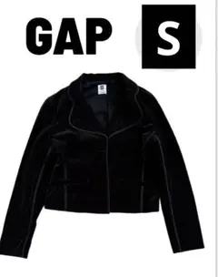 GAP 【極上ベロア/ベルベット調】一つボタン テーラードジャケット S 大特価