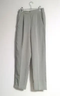 AS KNOW AS リネンライクテーパードパンツ ライトグリーン M タグ付のサムネイル
