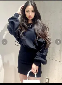 ジェイダ　ドッキングオフショル スウェットワンピース