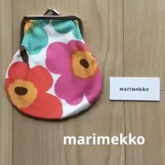 新品未使用 マリメッコ ウニッコ柄★がま口ポーチ