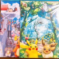 ポケパークKANTO クリアファイル 2枚セット ピカチュウ イーブイ 限定