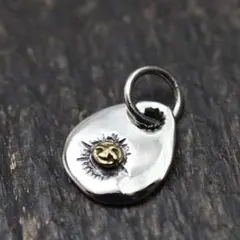 シルバー925 両面イーグル オーバル 金イーグル 太陽メタル