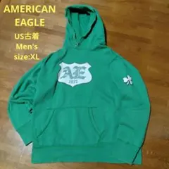 AMERICAN EAGLE 00s Vintage 鬼フェード パーカー XL