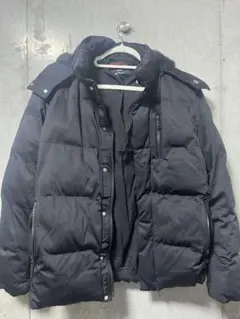 AZUL by moussyブラックダウンジャケット フード付き