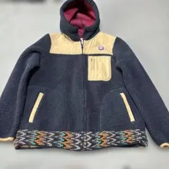 フリースジャケット ネイビー ベージュ