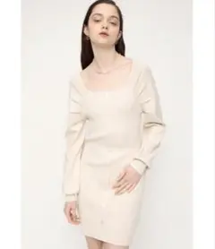 SLY フロント ボタン ミニ ワンピース