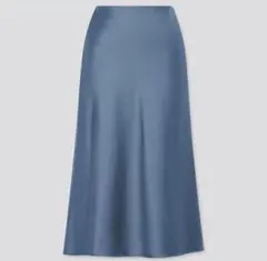 新品タグ付 ユニクロ UNIQLO サテンナローフレアスカート+ ミモレ丈 67
