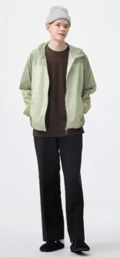 ◆新品◆【GU】ワイドストレートスラックス 丈長め ブラック M