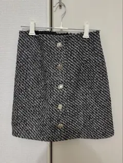 【MIIA】ツイードミニタイトスカート