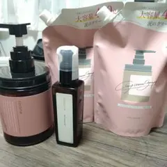 cocone クレイクリームシャンプー 空ボトル＋詰め替え2個＋ヘアオイルセットのサムネイル