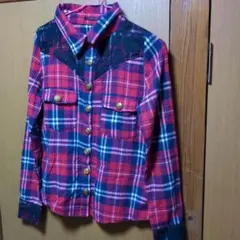 ウエスタンシャツ長袖　　赤色