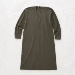 GALLARDAGALANTE 深Vネック ロングワンピース F カーキのサムネイル